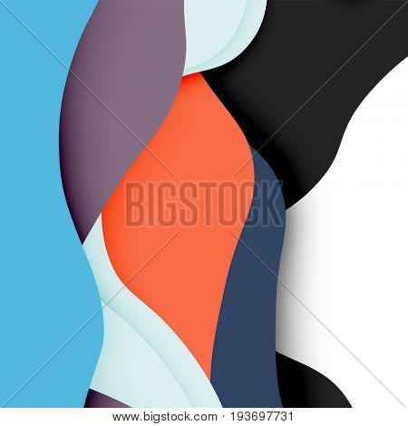3d abstract background with cut shapes, business presentation, flyer template