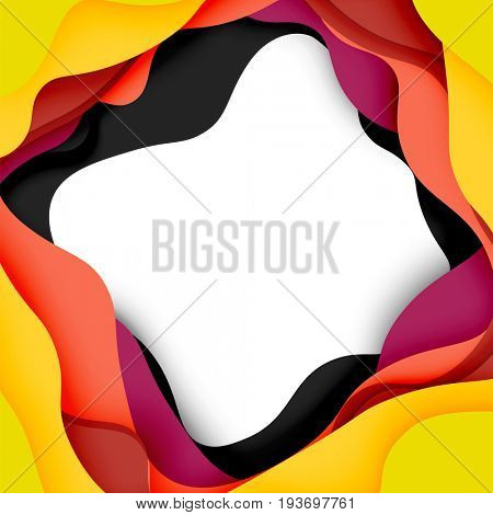 3d abstract background with cut shapes, business presentation, flyer template