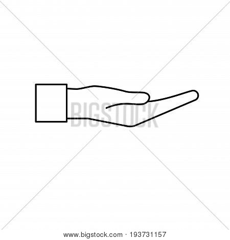 line hand gesture with fingers icon design vector ullustration