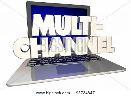 Multi-Channel Laptop Computer Platform 3d Illustration