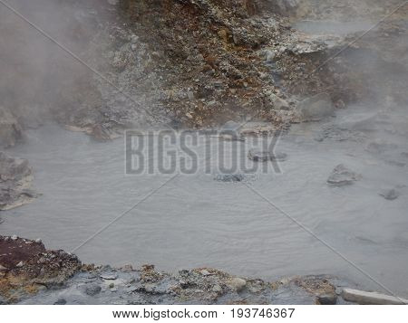 Hveragerdi Valey Of Hot Streams And Waterfalls In Iceland