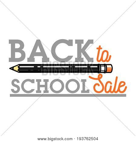 Color vintage back to school sale emblem. Creative labels in different styles. Vector illustration, EPS 10