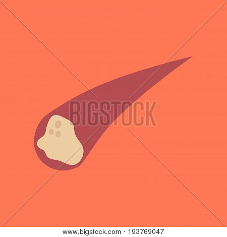 flat icon on stylish background nature falling meteorite