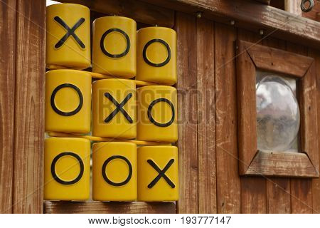 Oughts And Crosses, Tic Tac Toe Game, At Children Playground