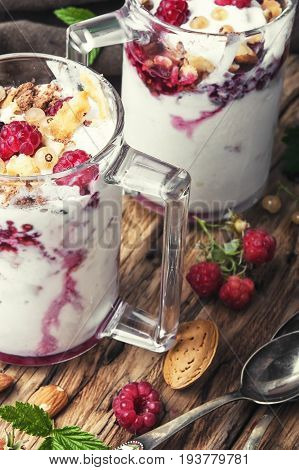 Raspberry Ice Cream In Mug