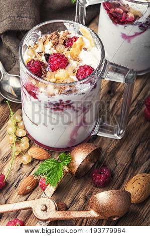 Raspberry Ice Cream In Mug