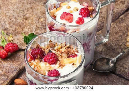 Raspberry Ice Cream In Mug