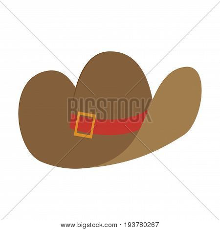 Icon in flat design fashion clothes cowboy hat