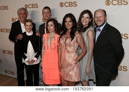 The cast of Life in Pieces attend the 2015 CBS Upfront at The Tent at Lincoln Center on May 13, 2015 in New York City.