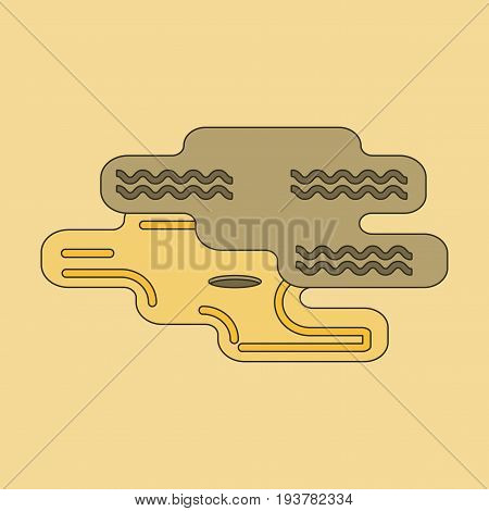 Icon in flat design Golf hole business