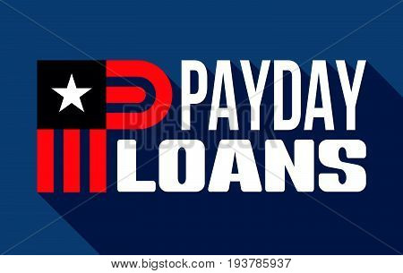 Payday loans banner for loans business. Vector illustration.