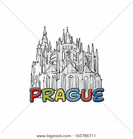 Prague Beautiful Sketched Icon