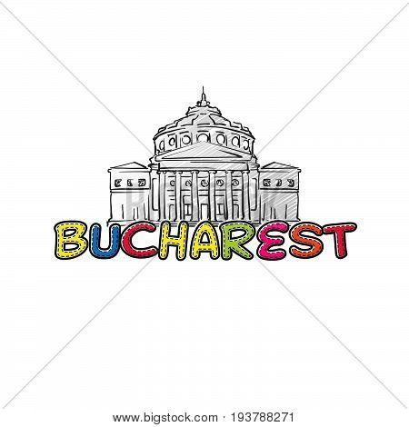 Bucharest Beautiful Sketched Icon