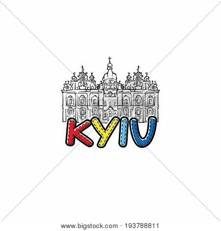 Kyiv Beautiful Sketched Icon
