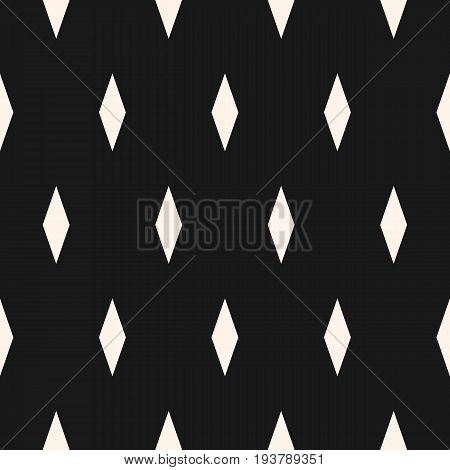 Minimalist pattern. Rhombuses simple monochrome geometric texture. Abstract minimalistic geometrical background, repeat tiles. Black modern design for decoration, digital, web, wrapping. Seamless pattern.