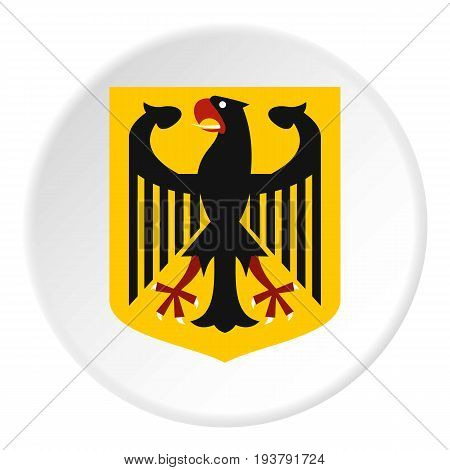 Coat of arms of Germany icon in flat circle isolated vector illustration for web