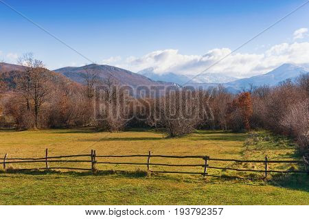 Bosnian countryside on a sunny autumn day. Bosnia and Herzegovina