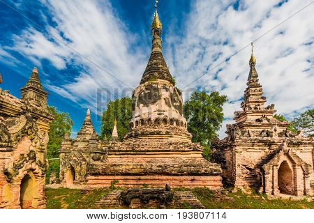 ruins of the ancient kingdom of Ava Amarapura  Mandalay state Myanmar (Burma)