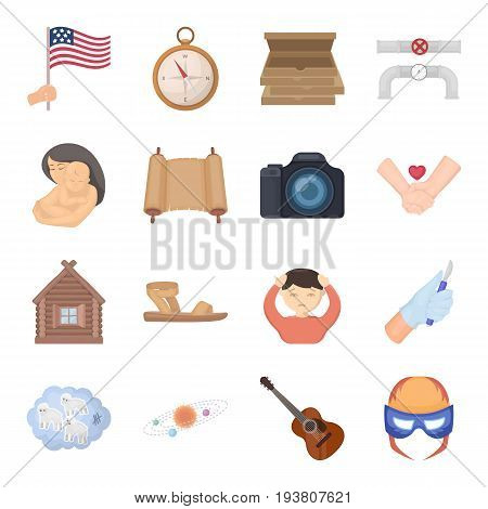 Science, education, medicine and other  icon in cartoon style.Health, recreation, tradition icons in set collection.