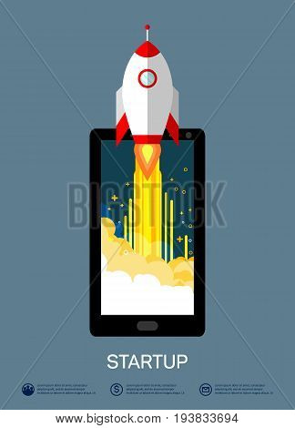 Business startup, new project. Flat design style modern vector illustration. Eps10