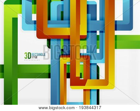 Rectangle tube elements, 3d background
