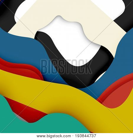 3d abstract background with cut shapes, business presentation, flyer template