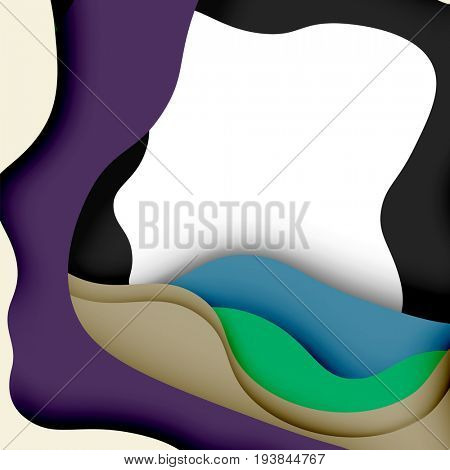 3d abstract background with cut shapes, business presentation, flyer template