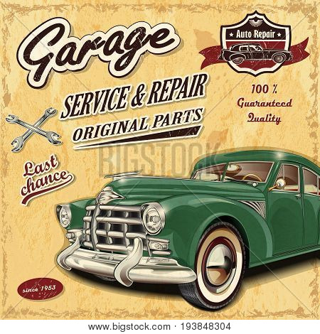 The garage service & repair original parts