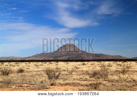 Scenic Landscape along Texas State Highway 118, American Southwest