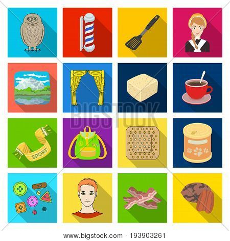 , tourism, ecology, business and other  icon in flat style.restaurant, rest, nature, icons in set collection.