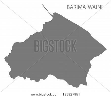 Barima - Waini Guyana Map Grey Illustration Silhouette
