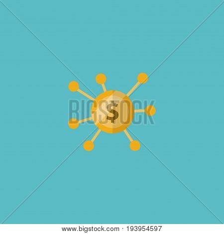 Flat Icon Crowdfunding Element. Vector Illustration Of Flat Icon Financing Isolated On Clean Background. Can Be Used As Financing, Crowdfunding And Joint Symbols.