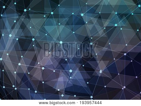 Abstract network data connection technology. Digital background. 3d illustration