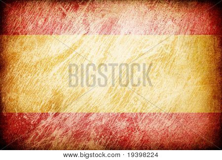 Granica przetarł flaga serii tła. Hiszpania.