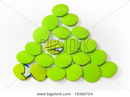 Pulsante verde trinagle