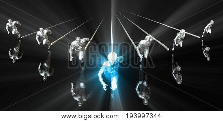 Female Empowerment Achieving Work Life Balance 3D Illustration Render
