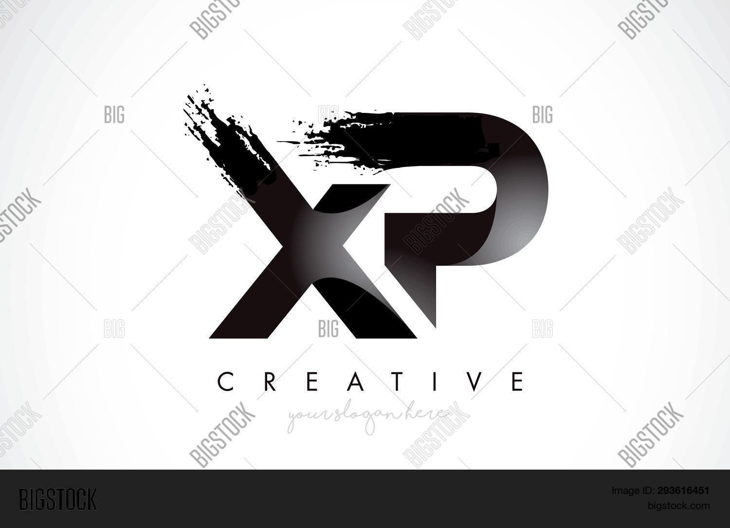 Xp 1 Vector Xp Letter Design Vector & Photo (Free Trial) | Bigstock
