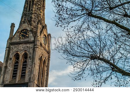 The View Of The Christian Church In London With A Sky Background