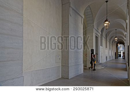 Lyon, France, March 29, 2019 : Formerly An Hospital, Grand Hotel-dieu Is Now A Fashionable Shopping 