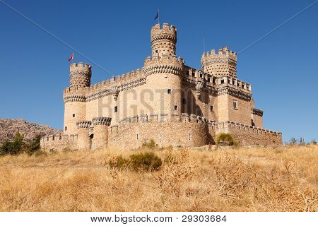 Vecchio castello di Manzanares el Real vicino a Madrid, Spagna
