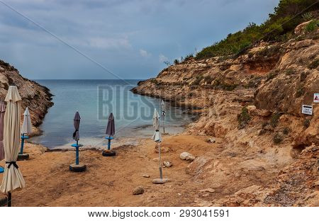 View Of Cala Greca Beach In Lampedusa, Sicily