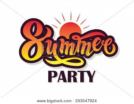 Summer. Hand Drawn Lettering. Banner For Holiday