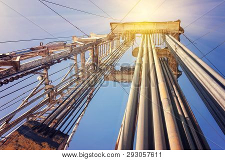 Onshore Land Rig In Oil And Gas Industry.
