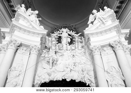 Narni Scalo, Italy - Circa September 2017. Interior Of Catholic Church (chiesa Della Madonna Del Pon