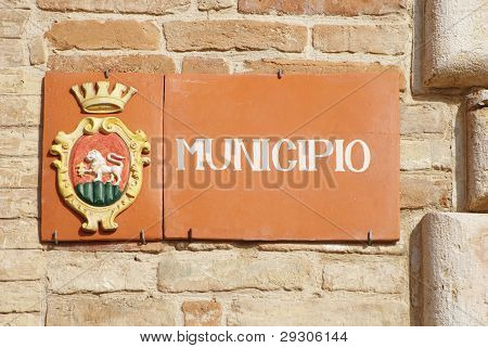 Town Hall of Ripatransone, marche region, Italy