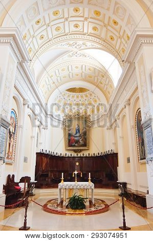 Pennabilli, Italy - Circa August 2017. Interiors Of Catholic Church (parrocchia Cattedrale)