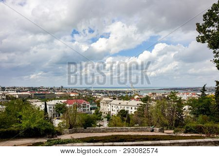 Sevastopol, Crimea - September 2014: View Of Sevastopol From Malakhov Kurgan. Ship Side