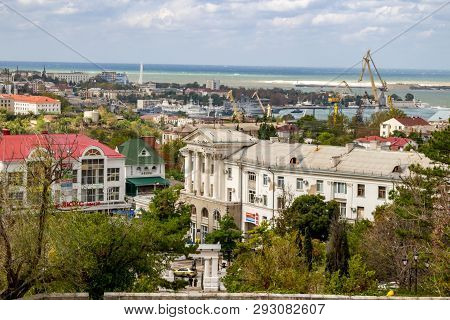 Sevastopol, Crimea - September 2014: View Of Sevastopol From Malakhov Kurgan. Ship Side