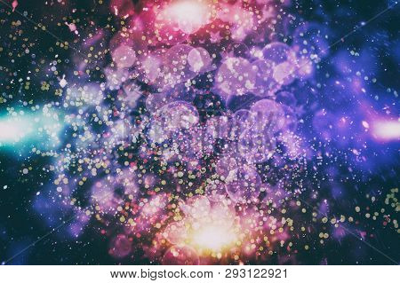 Bokeh Light Background, Christmas And New Year Holidays Background