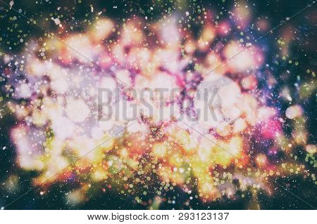 Bokeh Light Background, Christmas And New Year Holidays Background